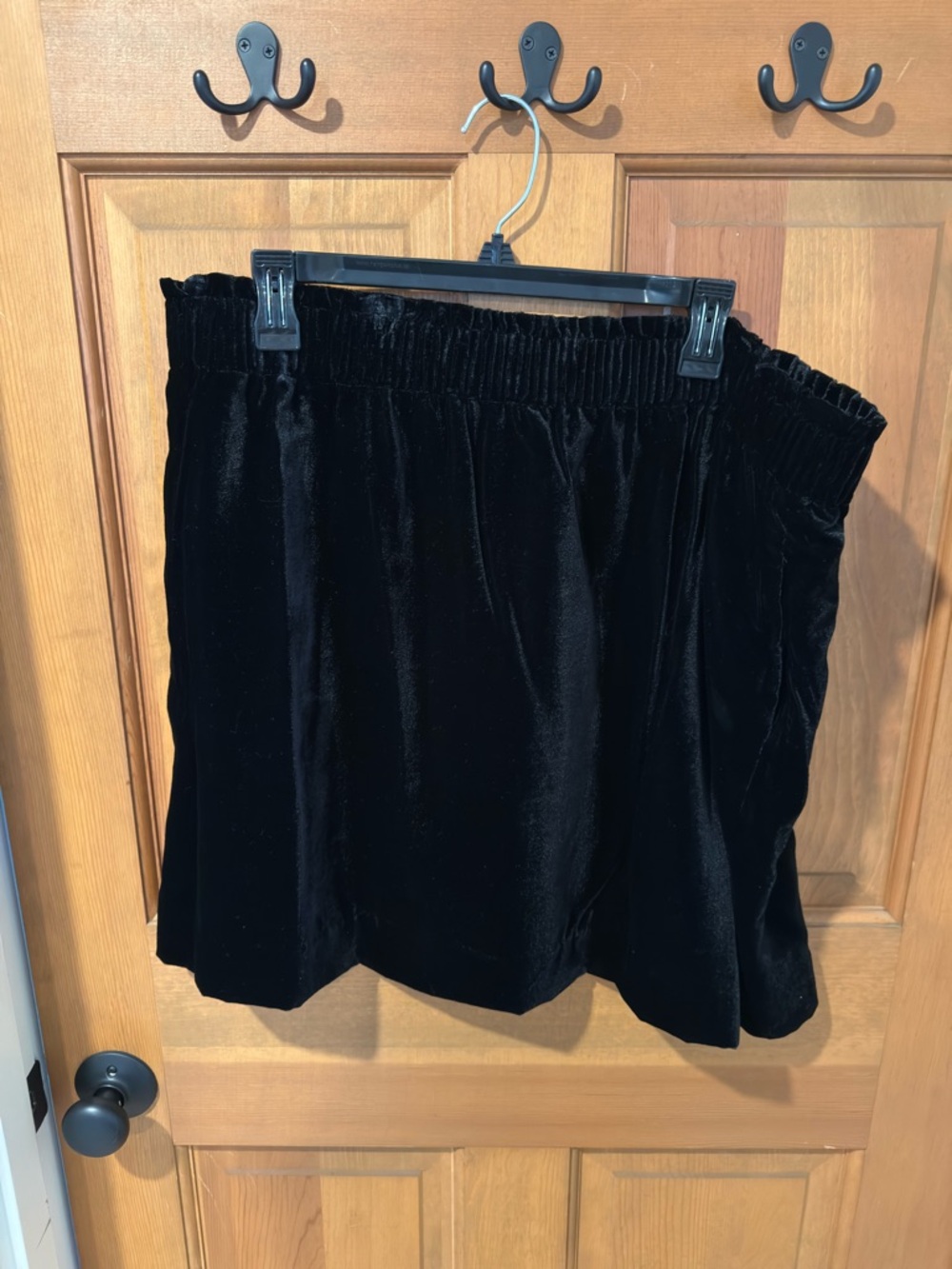 J. Crew Black Velvet Mini Skirt